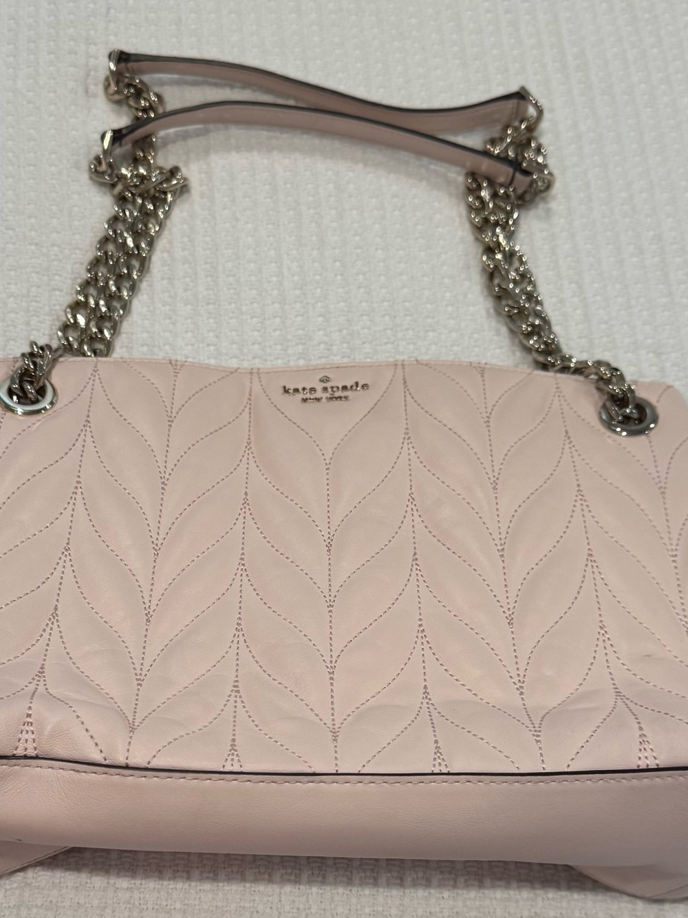 kate spade Pale Pink Quilted Chain-Handle Shoulder Bag